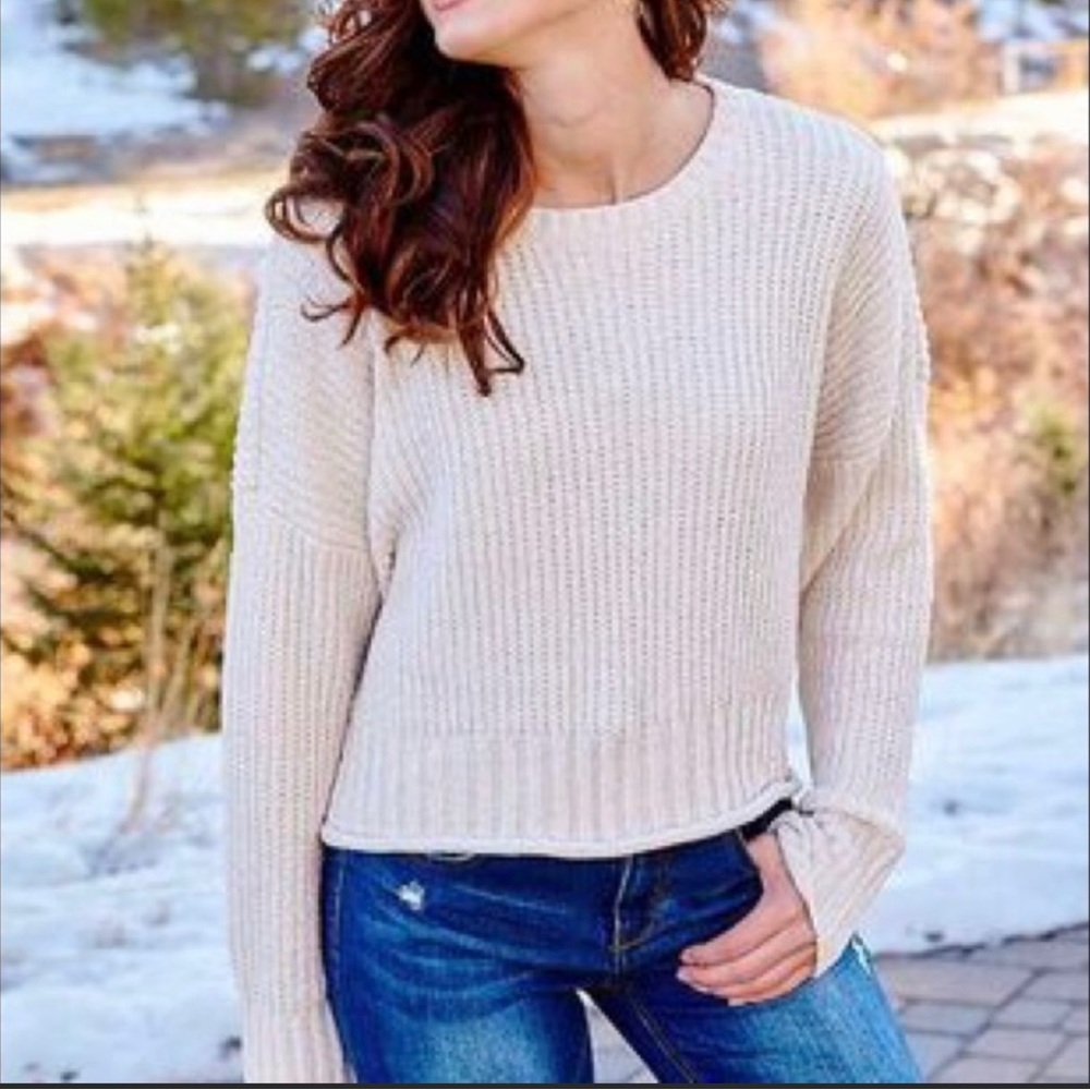 Altar’d State cream chenille sweater